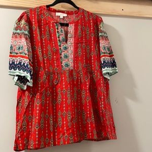 fun-printed loose blouse!